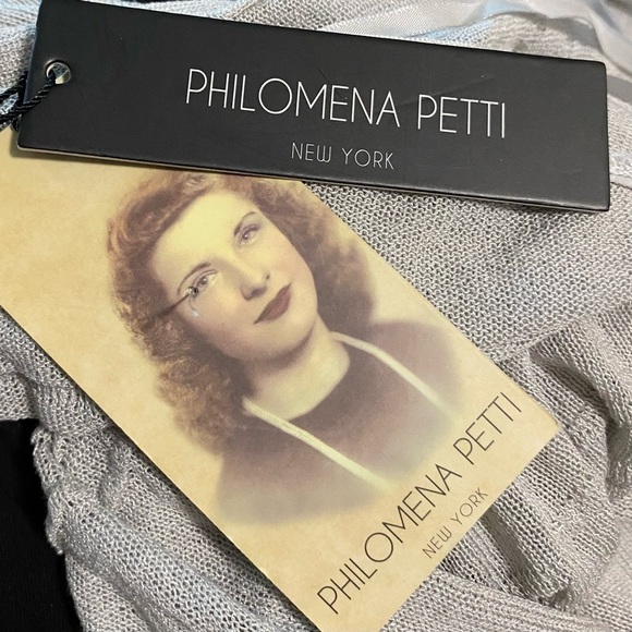 NEW Philomena Petti XL Long Sleeve Light Grey Open Front Cardigan Sweater NWT - Picture 14 of 15